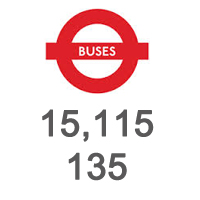 London bus 15, 115 and 135